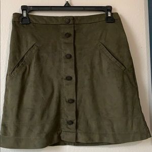 Dark green suede like skirt!